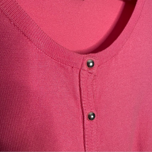 WHBM | Pink Button Down Cardigan Sweater Size Large - Picture 3 of 6